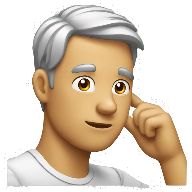 Man scratching his head emoji