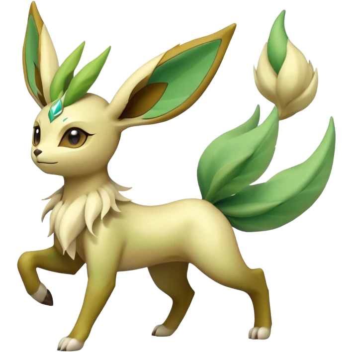 Flying-type Fakémon-Leafeon full body emoji