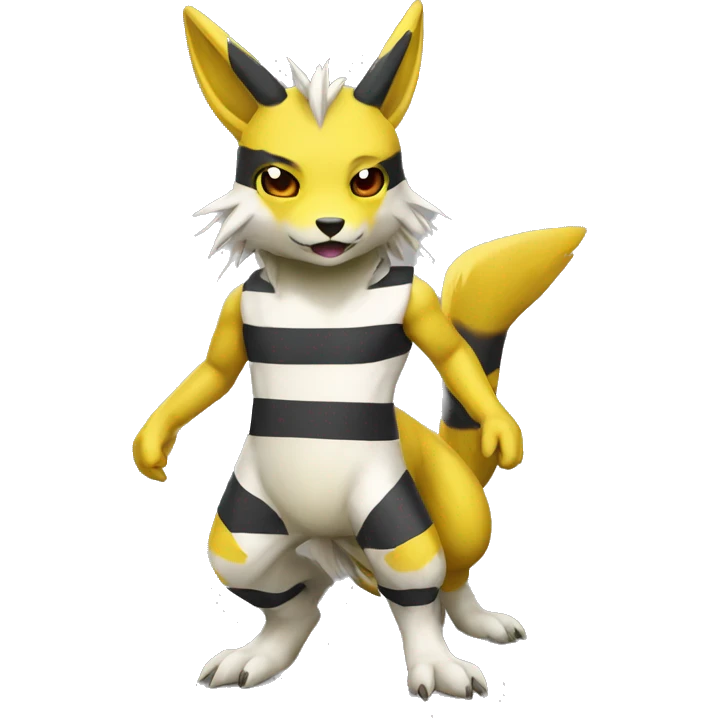 Lombax-Renamon full body with stripes emoji