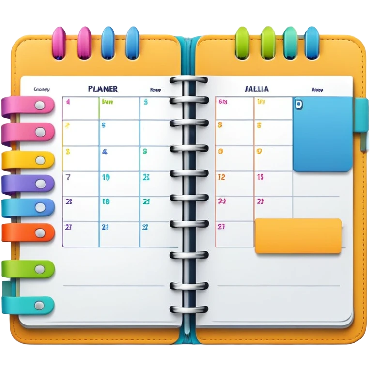 planner or calendar for organization emoji