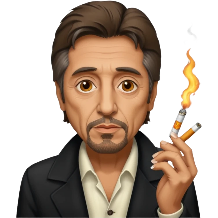 draw me al pacino from godfather with cigarretes emoji