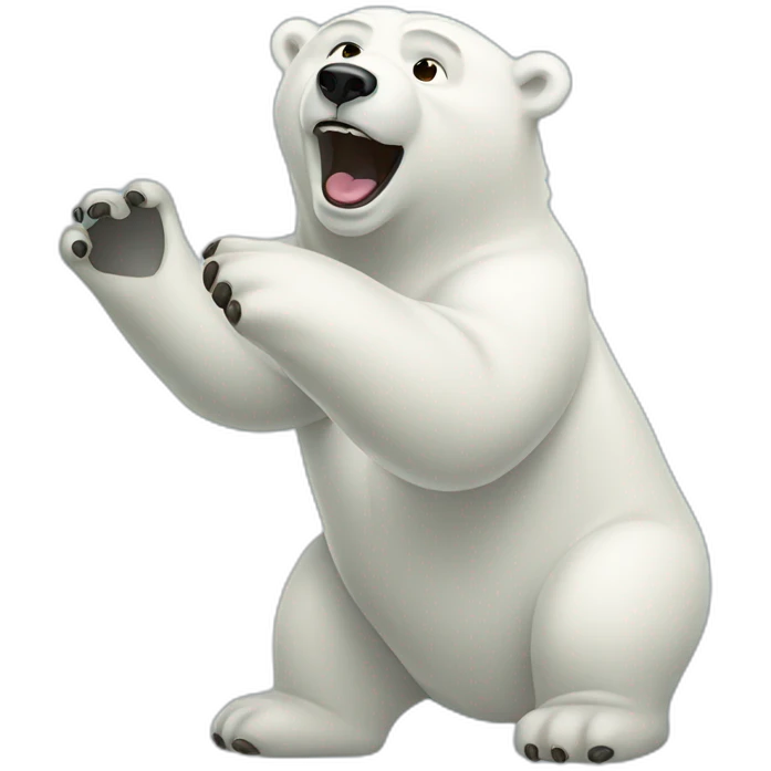 polar bear farting emoji