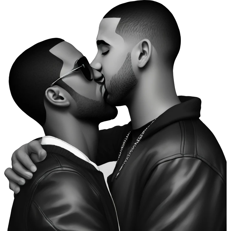 p diddy kissing drake emoji
