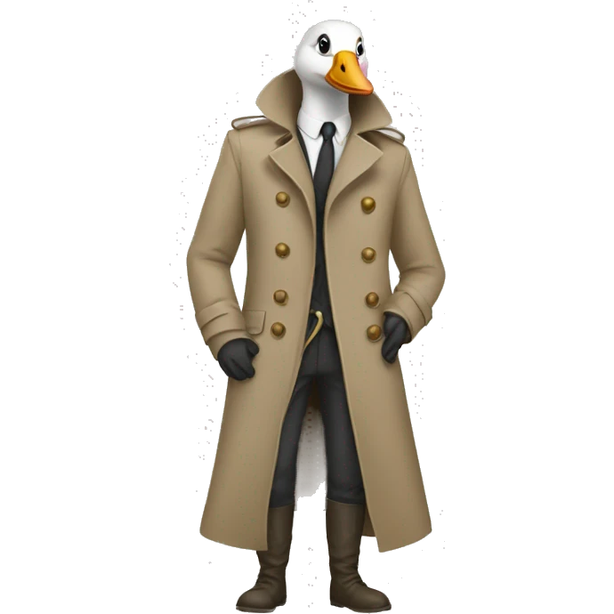 goose in a trench coat emoji