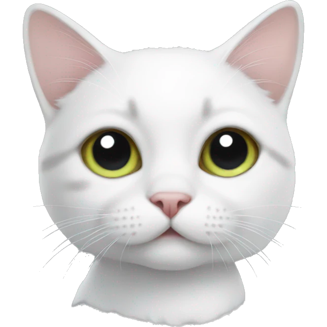 white cat with black spots emoji