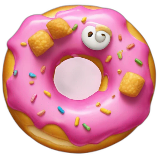 Homer simpson qui mange un donut emoji