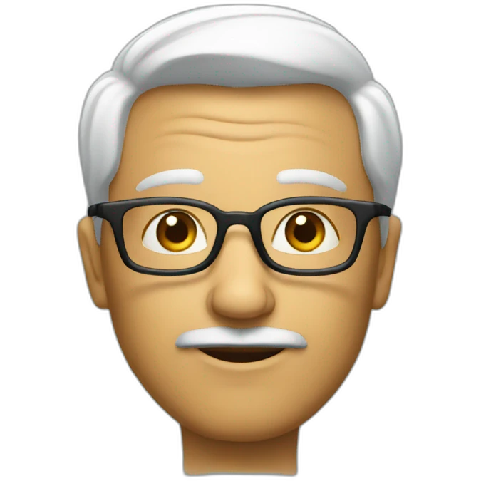 a wise man with glasses emoji
