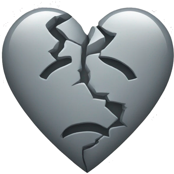 Grey broken heart  emoji