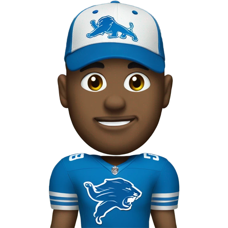 Detroit lions fan wearing a cheese head  emoji