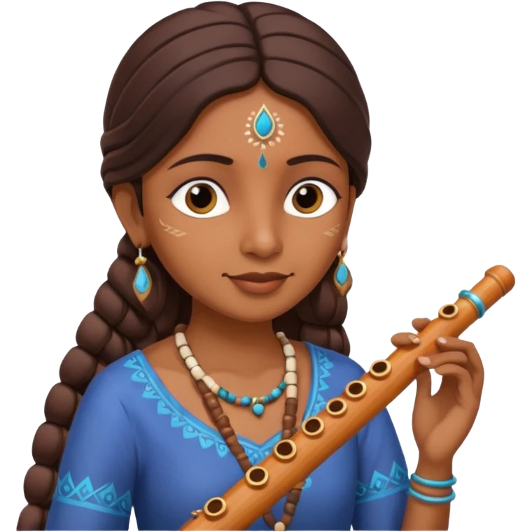 Flute indian women emoji