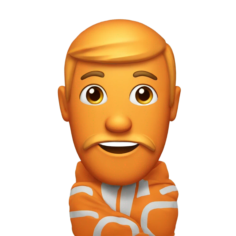 3d orange emoji