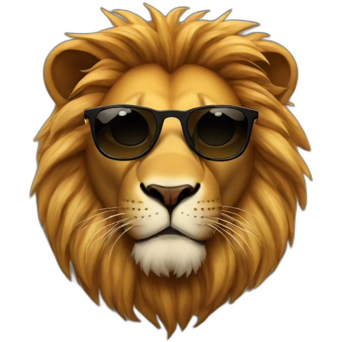 Lion with sunglasses emoji