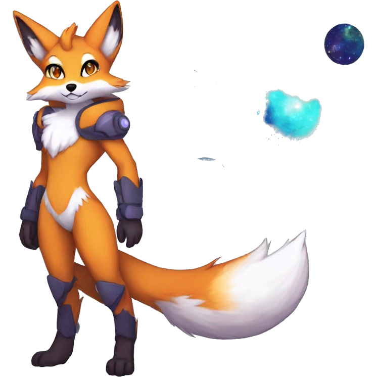 Anthro Sona Fakemon Nebula Fox Full Body emoji
