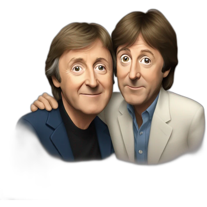 john lenon huging paul mccartney emoji