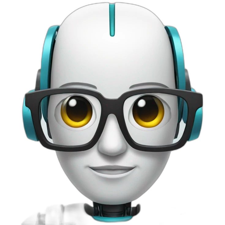 Robot wearing glasses emoji