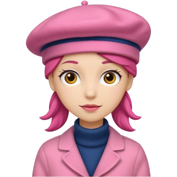 a pink beret hat emoji