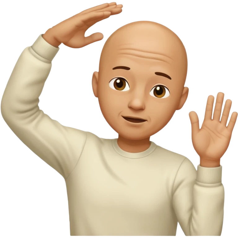 un señor pelón haciendo un dab  emoji
