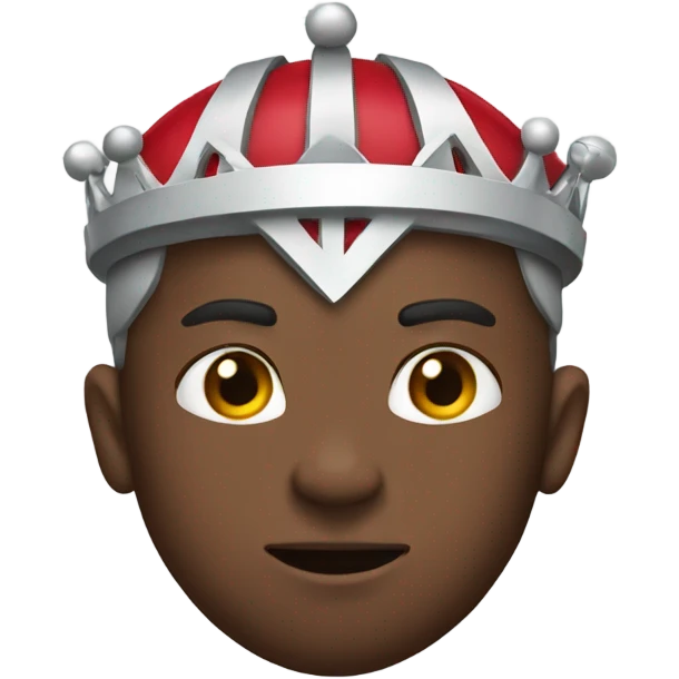 Football player wearing a crown emoji