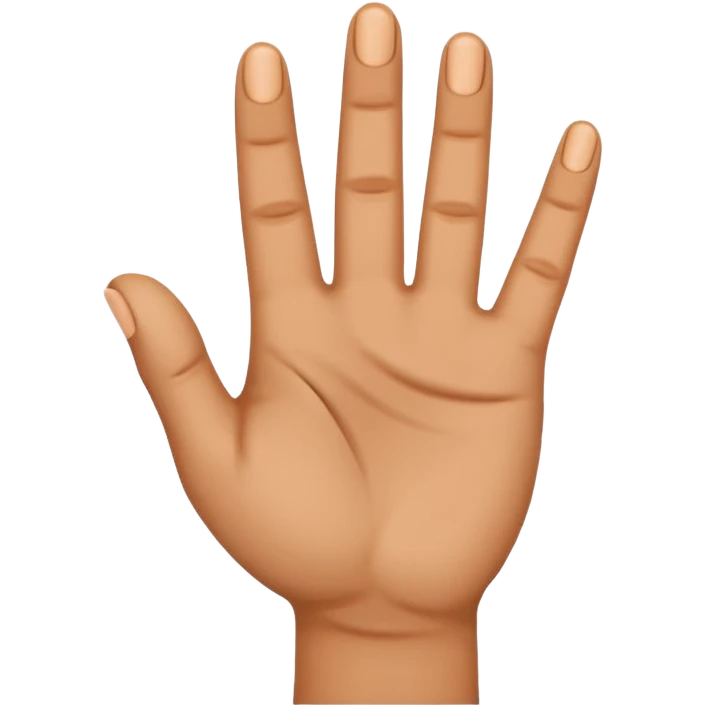 Emoji hand making the letter W in sign language emoji