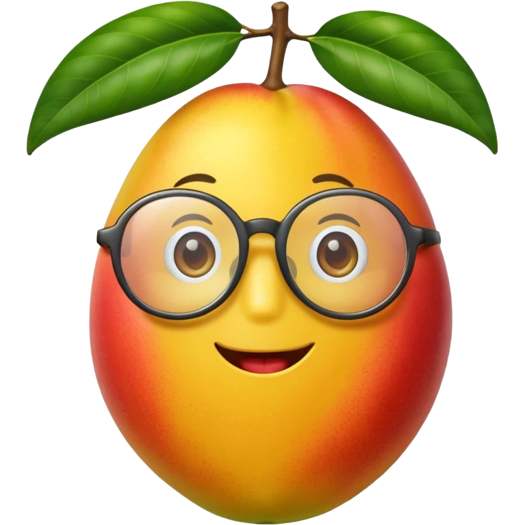 mango with glasses emoji
