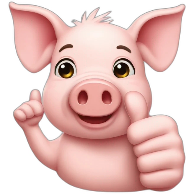 pig thumbs up emoji