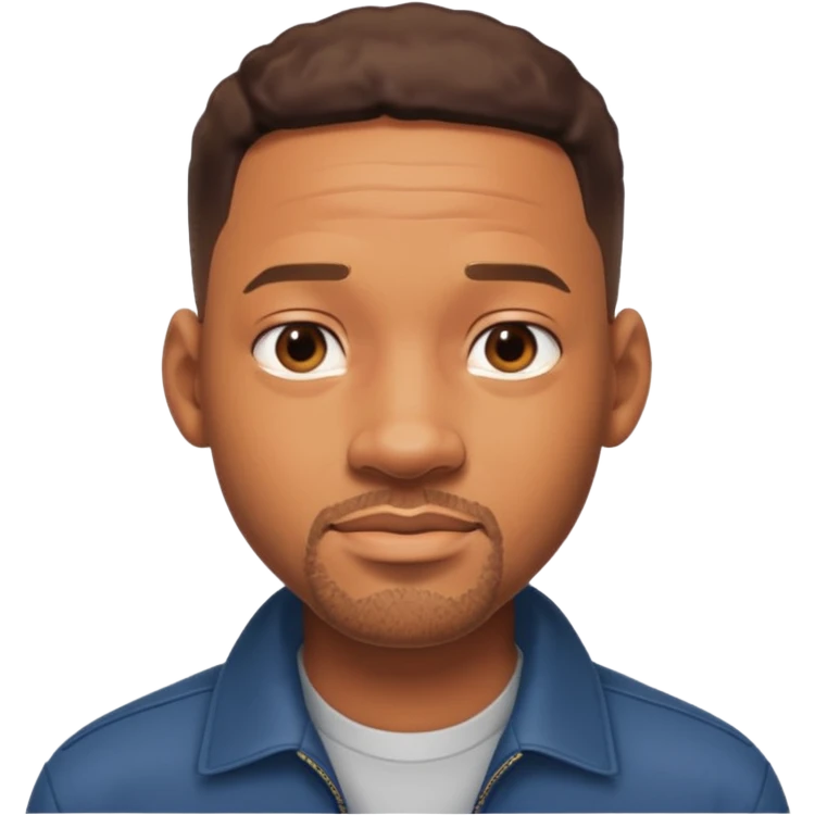 will smith with no beard emoji