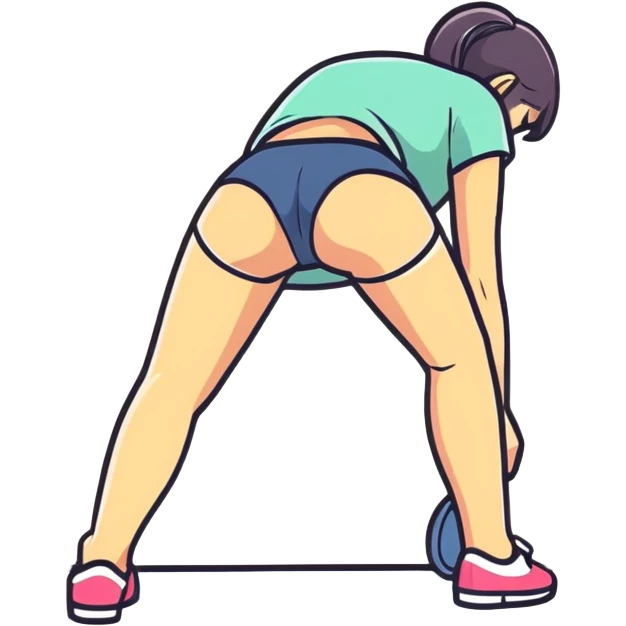 Girl bending over emoji
