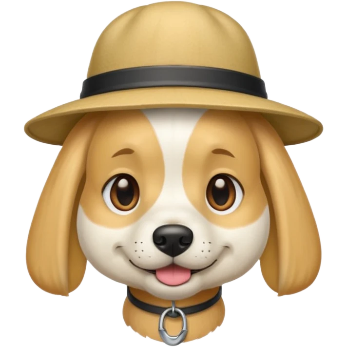 Dog with blond hat  emoji