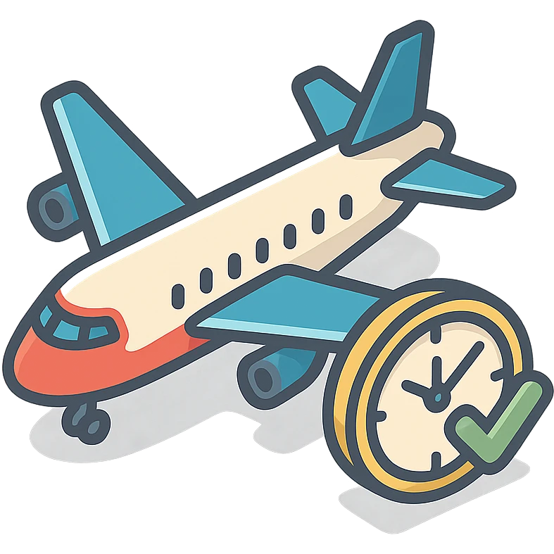 arrived in time on plane emoji