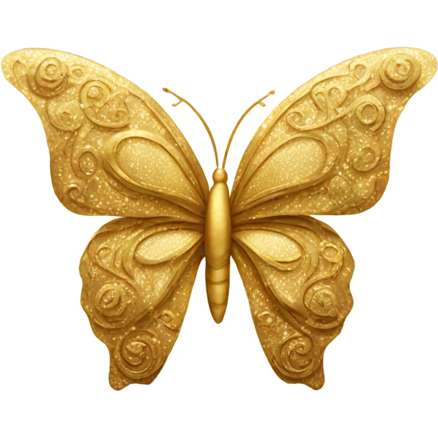 Gold butterfly emoji