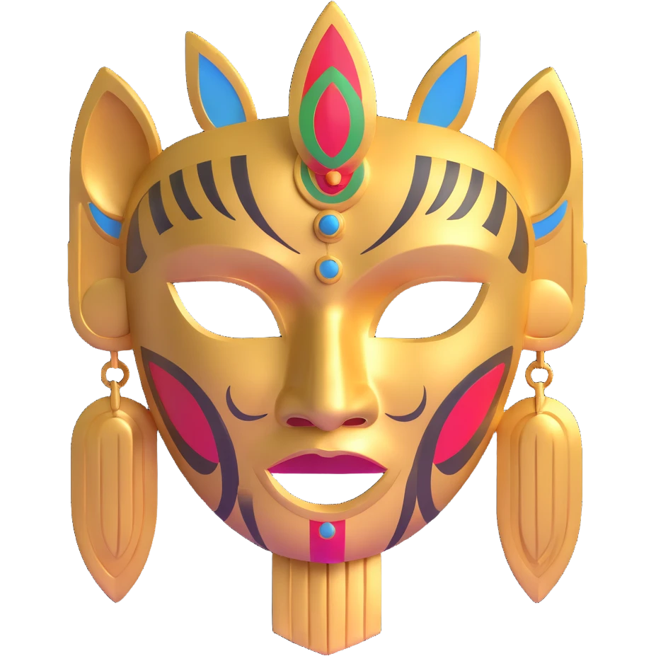 Chimu gold ceremonial mask emoji