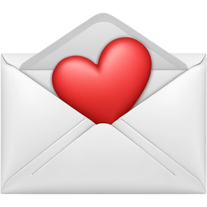 White Envelope with Heart emoji