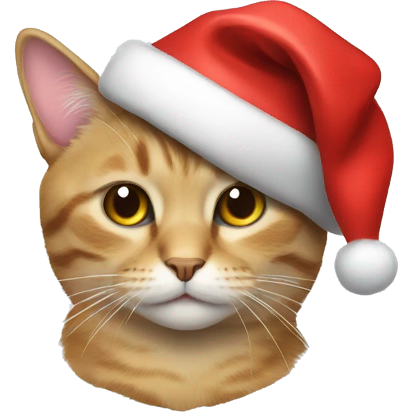 cat with christmas hat emoji