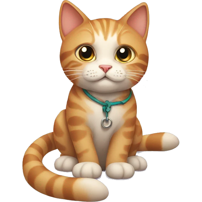 Tethered cat emoji