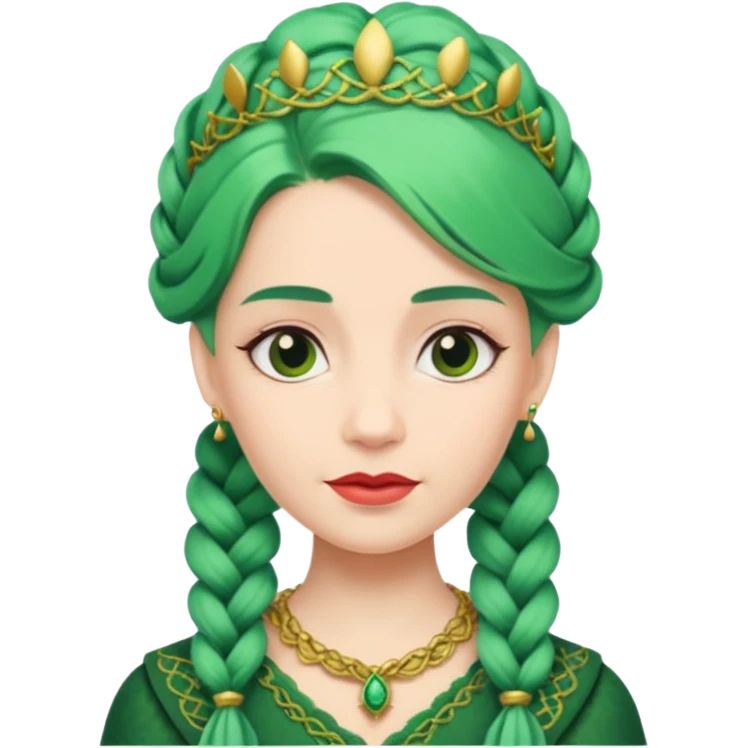 The queen with vine-like hair emoji