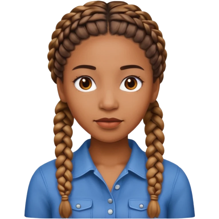 mixed woman with braids emoji