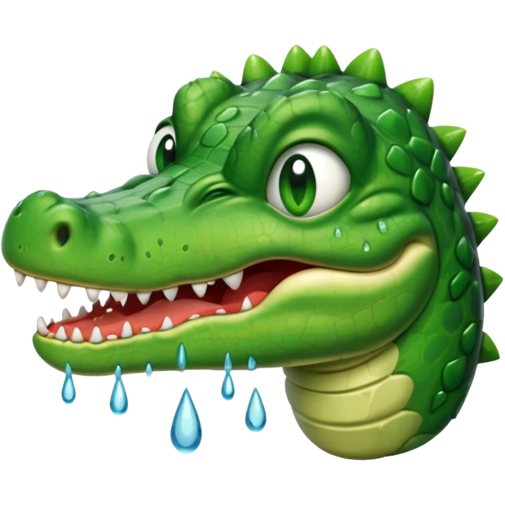 crocodile crying really hard emoji