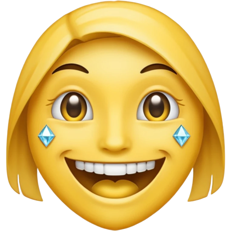 Emoji with diamond grill emoji
