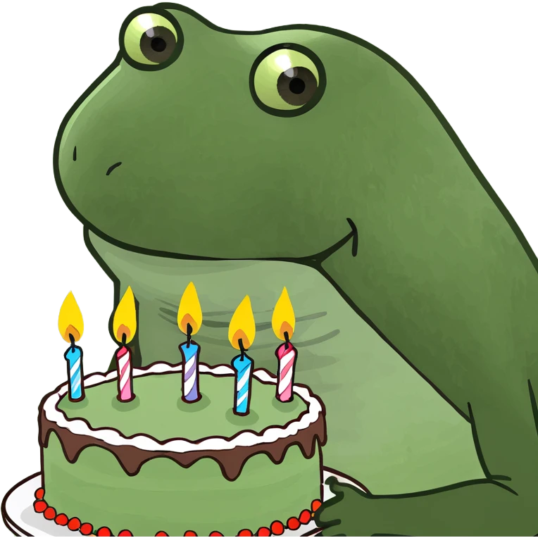 bufo blowing candles on cake emoji