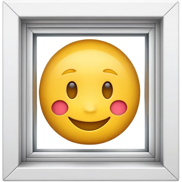yellow emoji head opening the window in a funny way emoji