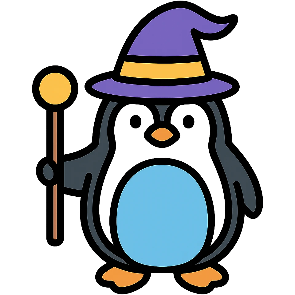 Penguin Wizard emoji
