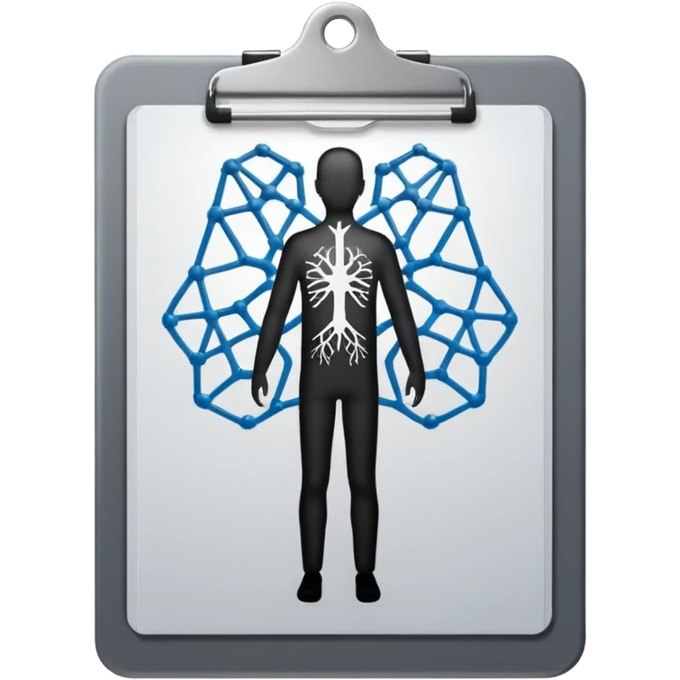 clipboard with a person silhouette and a neural network symbol emoji