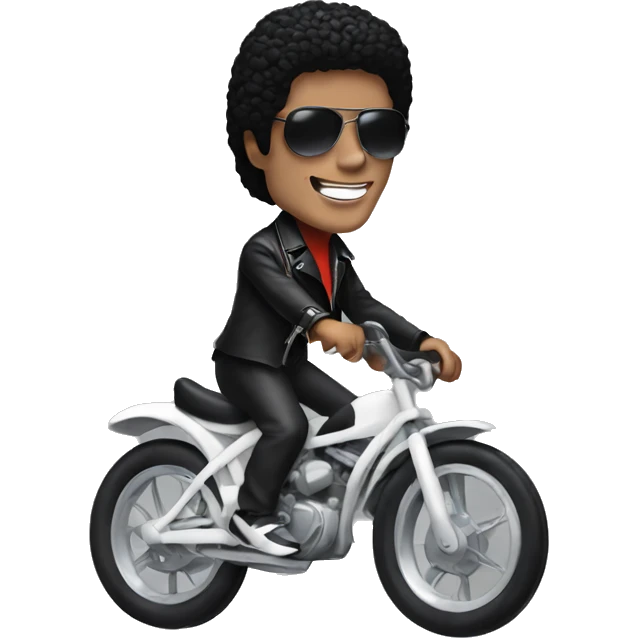 Michael Jackson riding a bike emoji