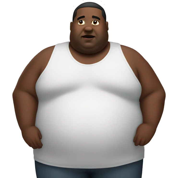Fat black man emoji