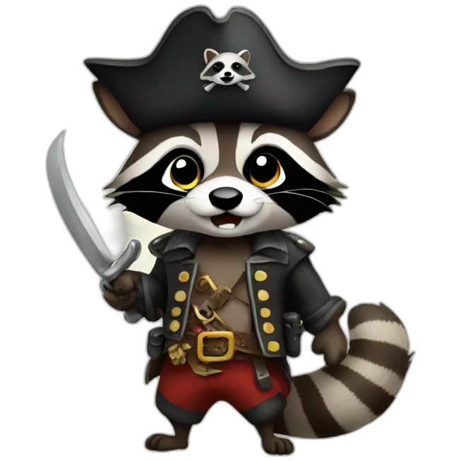 Pirate raccoon emoji