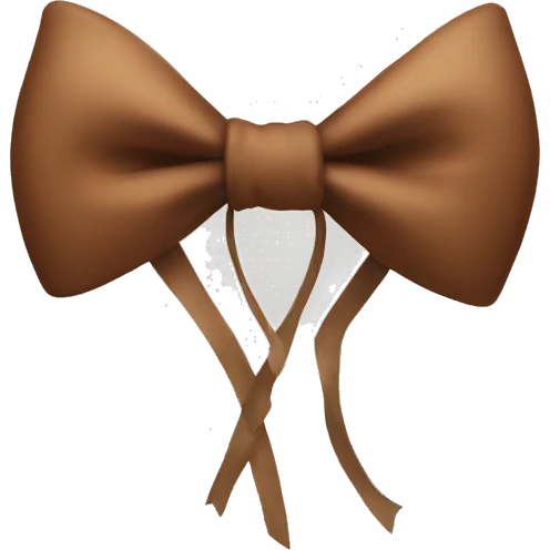 brown coquette bow emoji