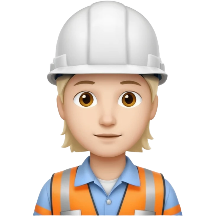 Ingeniero civil con casco blanco  emoji