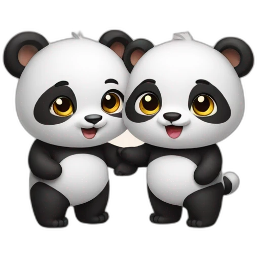 Couple de panda emoji