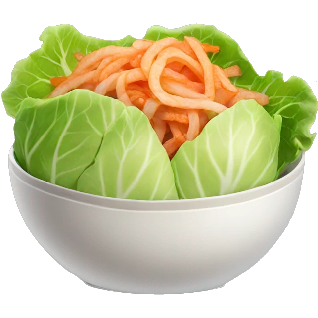 Kimchi: A bowl with spicy cabbage. emoji