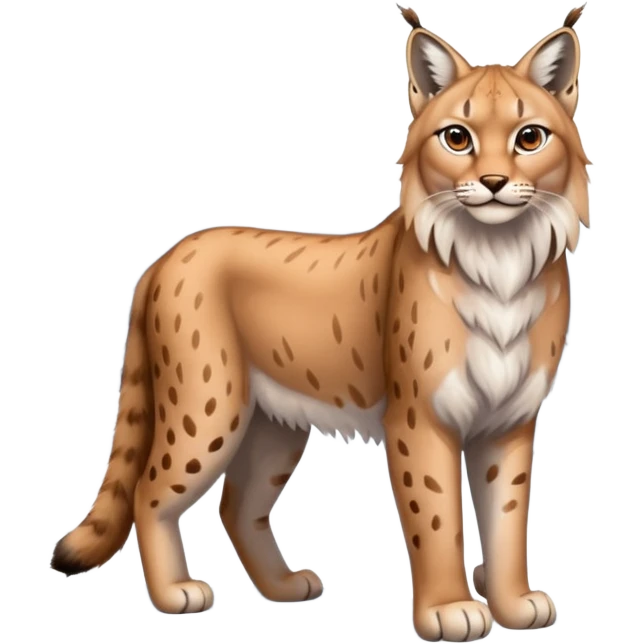 Eurasian Lynx in the snow beautiful aesthetic scenery (full body) emoji